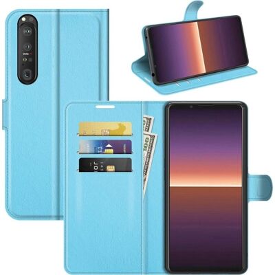 Screenguard - Xperia 1 III - Blau - Leder - Phone Case Screenguard - Xperia 1 III - Blau - Leder - Phone Case