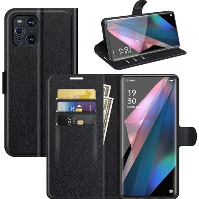 Oppo - Find X3 Pro - Schwarz - Leder - Smartphone-Hülle Oppo - Find X3 Pro - Schwarz - Leder - Smartphone-Hülle