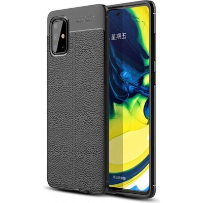 Screenguard Samsung Galaxy A71 - Schwarz Leder-TPU Hülle Screenguard Samsung Galaxy A71 - Schwarz Leder-TPU Hülle