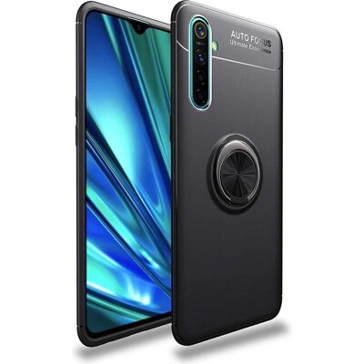 Realme - C3 - Schwarz - 360° Ringhalter - Handyhülle Realme - C3 - Schwarz - 360° Ringhalter - Handyhülle