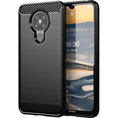 Nokia - 5.3 - Carbon gebürstet - Schwarz - Phone Case Nokia - 5.3 - Carbon gebürstet - Schwarz - Phone Case