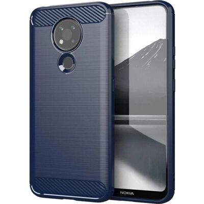 Nokia - Nokia 3.4 - Blau - Carbon-texturiert - Handyhülle Nokia - Nokia 3.4 - Blau - Carbon-texturiert - Handyhülle