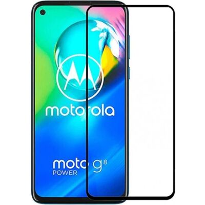 Screenguard - Moto G8 Power - Schwarz - 9H Tempered Glass - Screen Protector Screenguard - Moto G8 Power - Schwarz - 9H Tempered Glass - Screen Protector