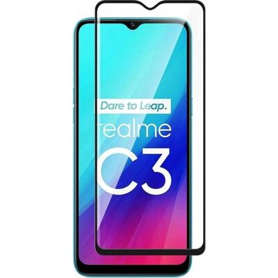 Protection Écran en Verre Trempé pour Realme C3 - Film de Protection - Noir Protection Écran en Verre Trempé pour Realme C3 - Film de Protection - Noir
