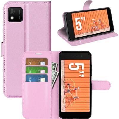 Screenguard - Wiko Y52 - Rose - Cuir - Phone case Screenguard - Wiko Y52 - Rose - Cuir - Phone case