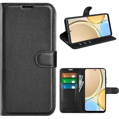 Honor - Magic4 Lite 5G - Noir - Cuir - Phone case Honor - Magic4 Lite 5G - Noir - Cuir - Phone case