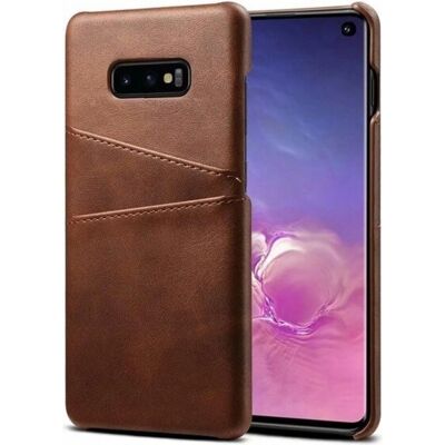 Screenguard - CardCaddy Leather Backcase - Braun - Phone case Screenguard - CardCaddy Leather Backcase - Braun - Phone case