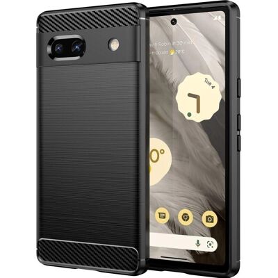 Coque TPU brossée carbone Pixel 7a - Smartphone Hülle Coque TPU brossée carbone Pixel 7a - Smartphone Hülle