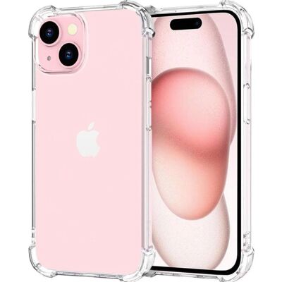 Screenguard Coque Airbag Souple Transparente pour iPhone 15 - Publicité Screenguard Coque Airbag Souple Transparente pour iPhone 15 - Publicité