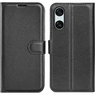 Screenguard - Sony Xperia 10 VI - Schwarz - Leder - Phone Case Screenguard - Sony Xperia 10 VI - Schwarz - Leder - Phone Case