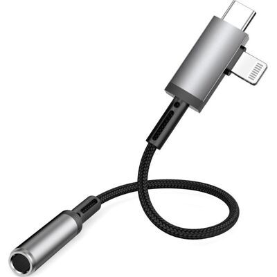 PowerGuard - USB-C/Lightning - Adaptateur casque - Publicité PowerGuard - USB-C/Lightning - Adaptateur casque - Publicité