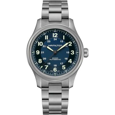 Hamilton Khaki Field Titan Blaues Zifferblatt Automatik - Herrenuhr Hamilton Khaki Field Titan Blaues Zifferblatt Automatik - Herrenuhr
