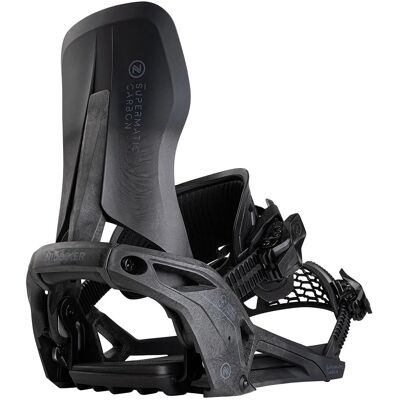 Nidecker Supermatic - Carbon Black M Snowboard Bindings - Publicité Nidecker Supermatic - Carbon Black M Snowboard Bindings - Publicité
