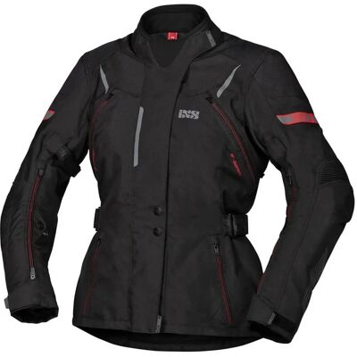 iXS Marke 4XL Wasserdichte Motorrad-Textiljacke - Schwarz Rot iXS Marke 4XL Wasserdichte Motorrad-Textiljacke - Schwarz Rot