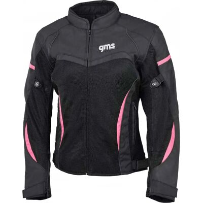 GMS Tara Mesh Damen Motorrad Textiljacke - Schwarz Pink - XL - Publicité GMS Tara Mesh Damen Motorrad Textiljacke - Schwarz Pink - XL - Publicité