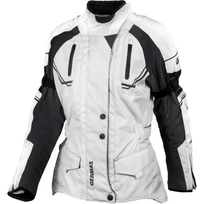 Gms Gms Taylor Veste textile de moto pour dames - Noir Gris - Veste de moto - Publicité Gms Gms Taylor Veste textile de moto pour dames - Noir Gris - Veste de moto - Publicité