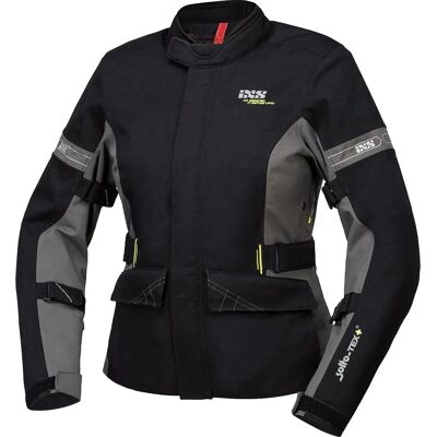 IXS Laminat ST-Plus Damen Motorrad Textiljacke - Schwarz Grau - Damen IXS Laminat ST-Plus Damen Motorrad Textiljacke - Schwarz Grau - Damen