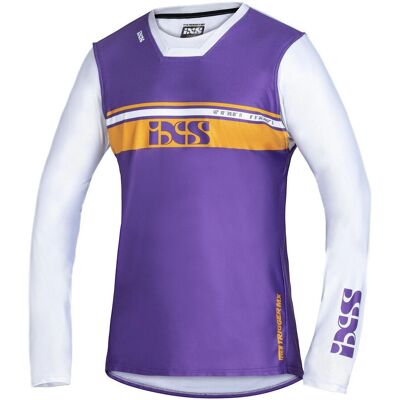 Ixs Trigger 2.0 Motocross Jersey - White Purple - Motocross Jersey Ixs Trigger 2.0 Motocross Jersey - White Purple - Motocross Jersey