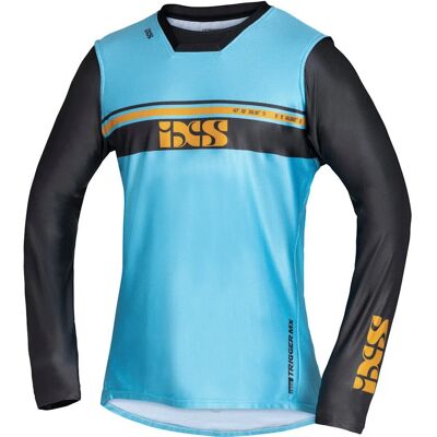 Ixs Trigger 2.0 Motocross Jersey - Grau Blau - Leicht, Slim Fit - Motocross Jersey Ixs Trigger 2.0 Motocross Jersey - Grau Blau - Leicht, Slim Fit - Motocross Jersey