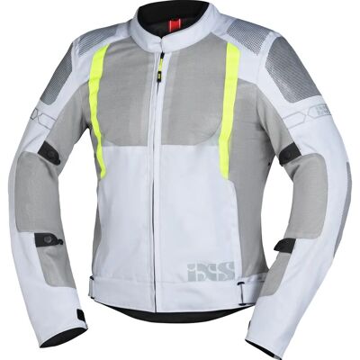 Giacca tessile da moto IXS Trigonis-Air - Grigio Giallo - 3XL Giacca tessile da moto IXS Trigonis-Air - Grigio Giallo - 3XL