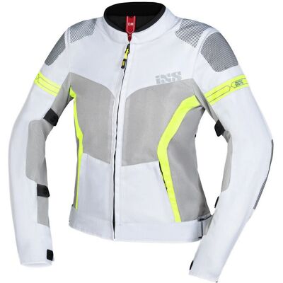 Veste textile moto pour femmes Ixs Trigonis-Air - Gris Jaune - Publicité Veste textile moto pour femmes Ixs Trigonis-Air - Gris Jaune - Publicité