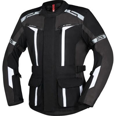 iXS Evans-ST 2.0 Giacca in tessuto impermeabile per moto - Nero Grigio Bianco 2XL iXS Evans-ST 2.0 Giacca in tessuto impermeabile per moto - Nero Grigio Bianco 2XL