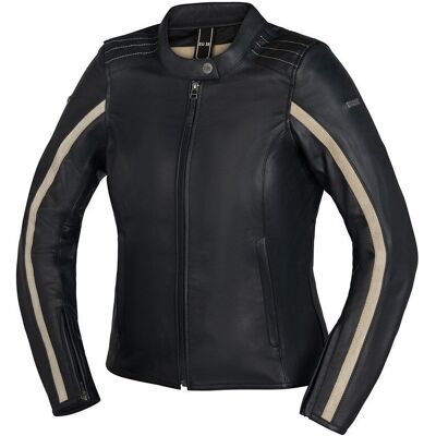 Ixs Stripe Damen Motorrad Lederjacke - Schwarz - Motorradt Typ Ixs Stripe Damen Motorrad Lederjacke - Schwarz - Motorradt Typ