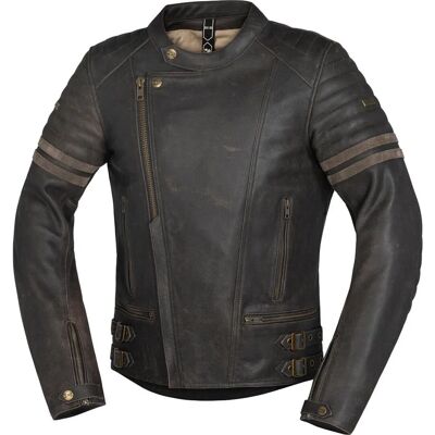 Ixs Andy Motorcycle Leather Jacket - Brown - Full-grain cowhide, Retro look, Impact protection Ixs Andy Motorcycle Leather Jacket - Brown - Full-grain cowhide, Retro look, Impact protection