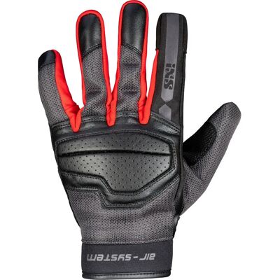 Guanti Moto Ixs EVO-AIR - Nero, Grigio, Rosso - Guanti da moto Guanti Moto Ixs EVO-AIR - Nero, Grigio, Rosso - Guanti da moto