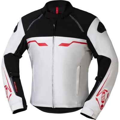 Ixs Hexalon-ST Veste textile imperméable pour moto - Noir Blanc Rouge - Publicité Ixs Hexalon-ST Veste textile imperméable pour moto - Noir Blanc Rouge - Publicité