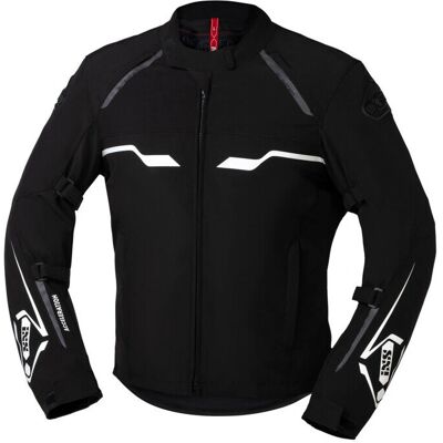 IXS Hexalon-ST Wasserdichte Motorrad-Textiljacke - Schwarz-Weiß - 5XL IXS Hexalon-ST Wasserdichte Motorrad-Textiljacke - Schwarz-Weiß - 5XL