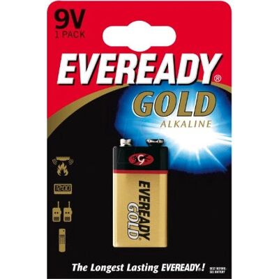 Batería alcalina Energizer Eveready Gold 9V - Batería Batería alcalina Energizer Eveready Gold 9V - Batería