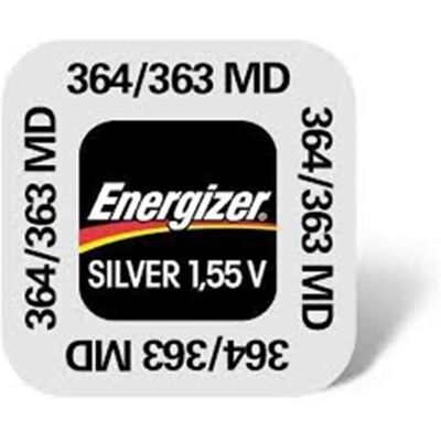 Pile de montre en oxyde d'argent Energizer SR60/364/363 - Publicité Pile de montre en oxyde d'argent Energizer SR60/364/363 - Publicité