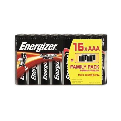 Baterías Energizer LR03 AAA Alcalinas - Pack de 16 Baterías Energizer LR03 AAA Alcalinas - Pack de 16