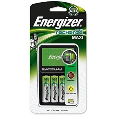 Energizer Maxi Battery Charger - 4x AA 1300mAh Batteries Energizer Maxi Battery Charger - 4x AA 1300mAh Batteries