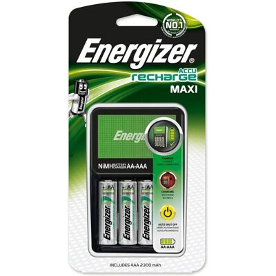 Energizer Maxi NiMH-Ladegerät - 4x AA - Schwarz - Akku Ladegerät Energizer Maxi NiMH-Ladegerät - 4x AA - Schwarz - Akku Ladegerät