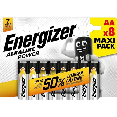 Energizer E300128001/NZAP6A05 - Pack de 8 pilas AA Alcalinas Energizer E300128001/NZAP6A05 - Pack de 8 pilas AA Alcalinas