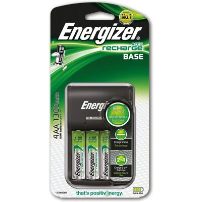 Energizer - Ładowarka podstawowa z 4 AA 1300mAh Energizer - Ładowarka podstawowa z 4 AA 1300mAh