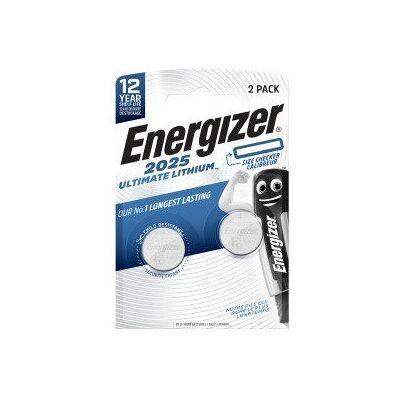 Energizer - Batería de moneda de litio CR2025 - Pack de 2 - Potencia duradera Energizer - Batería de moneda de litio CR2025 - Pack de 2 - Potencia duradera