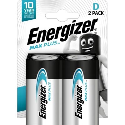 Energizer D Größe Max Plus Alkaline Batterie - Packung mit 2 Energizer D Größe Max Plus Alkaline Batterie - Packung mit 2