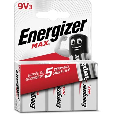 Energizer Max 9V Batterie - Packung mit 3 Energizer Max 9V Batterie - Packung mit 3