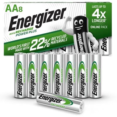Energizer Wiederaufladbare Batterie AA Power Plus 8 Stück - Batterie Energizer Wiederaufladbare Batterie AA Power Plus 8 Stück - Batterie