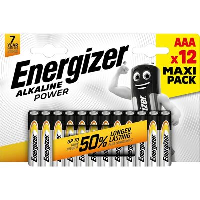 Energizer BP12 - Piles Alcalines Power AAA - Publicité Energizer BP12 - Piles Alcalines Power AAA - Publicité