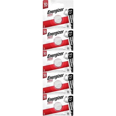 Energizer CR2032 5 piles bouton lithium - Pack de 5 - Publicité Energizer CR2032 5 piles bouton lithium - Pack de 5 - Publicité