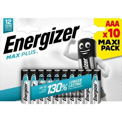 Energizer MaxPlus AAA alkaline batterijen - 10 stuks Energizer MaxPlus AAA alkaline batterijen - 10 stuks