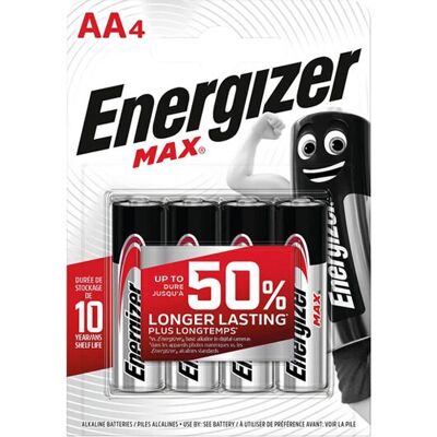 Energizer Max AA Paristo - Pitkäkestoinen, Vuotamaton, 10 vuoden säilyvyys Energizer Max AA Paristo - Pitkäkestoinen, Vuotamaton, 10 vuoden säilyvyys