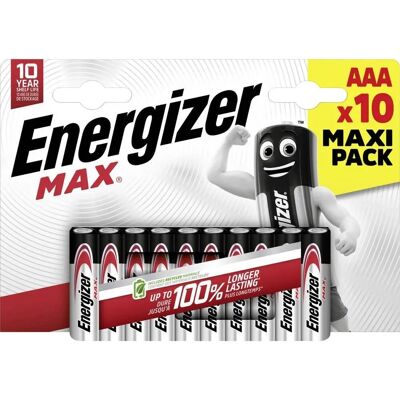 Pilhas AAA Energizer Max - Hasta 10 años de almacenamiento Pilhas AAA Energizer Max - Hasta 10 años de almacenamiento