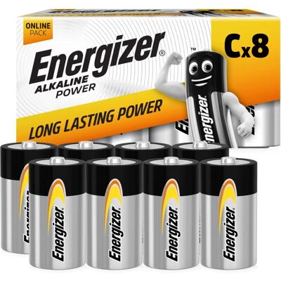 Energizer C Batterijen - 8 Stuks - Alkaline Kracht Energizer C Batterijen - 8 Stuks - Alkaline Kracht