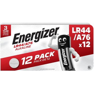 Energizer LR44 - Pack de 12 Piles Alcalines - Publicité Energizer LR44 - Pack de 12 Piles Alcalines - Publicité
