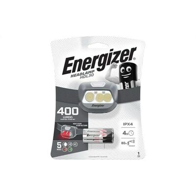Energizer frontal Hdl30 - 400 lm, 3 pilas AAA incluidas Energizer frontal Hdl30 - 400 lm, 3 pilas AAA incluidas